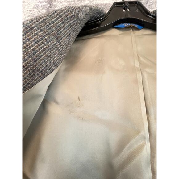 Pendleton 42L Tweed Sports Coat Suede Western Yoke Blazer Barleycorn Donegal - Picture 8 of 9